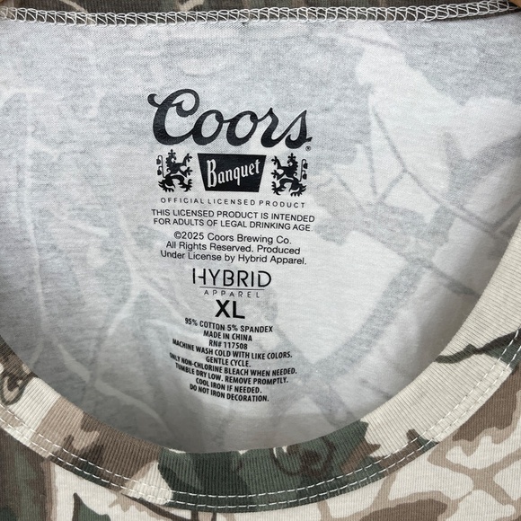 NWOT Coors Tree Leaf Camo Print Shirt Women's XL - Picture 4 of 6